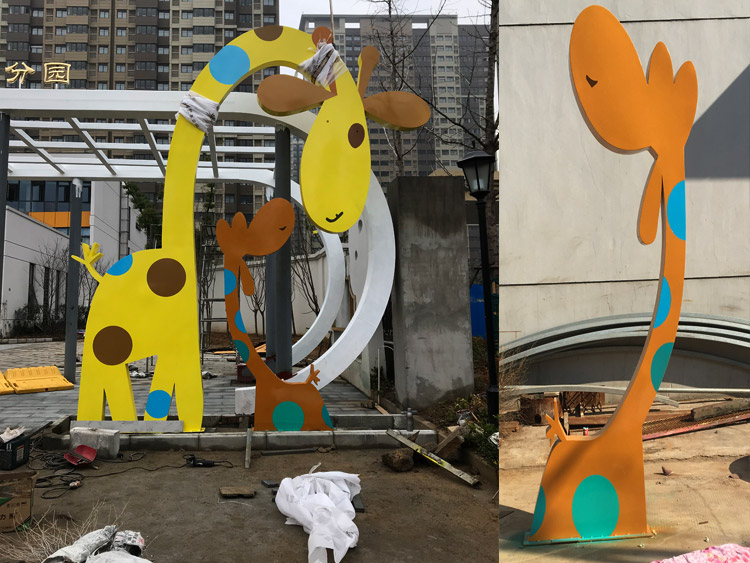 南京幼儿园不锈钢抽象鹿赢咖2 幼儿园赢咖2小品